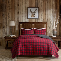 bambi red king bedding set   