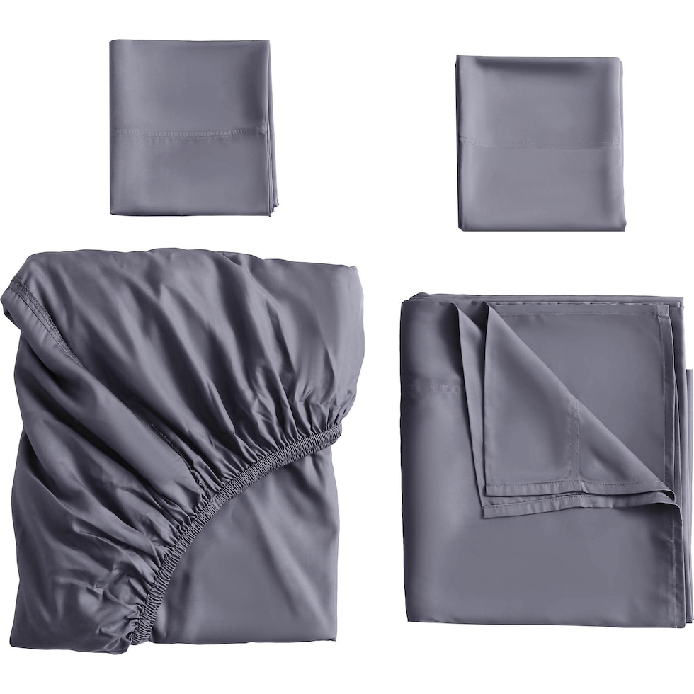 bamboo gray california king sheet set   