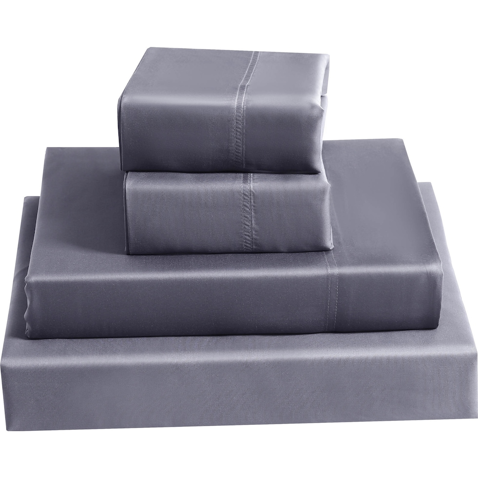 bamboo gray twin sheet set   