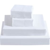 bamboo white queen sheet set   