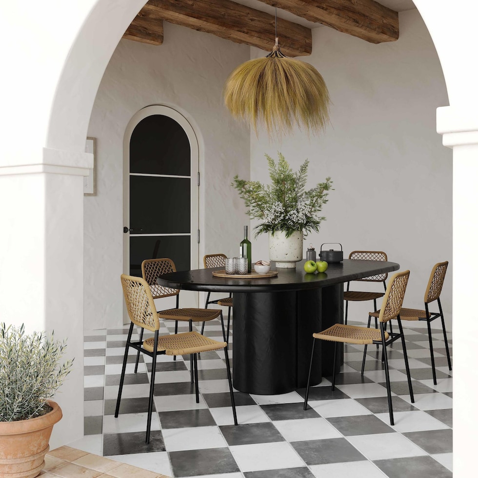 bandalier black dining table   