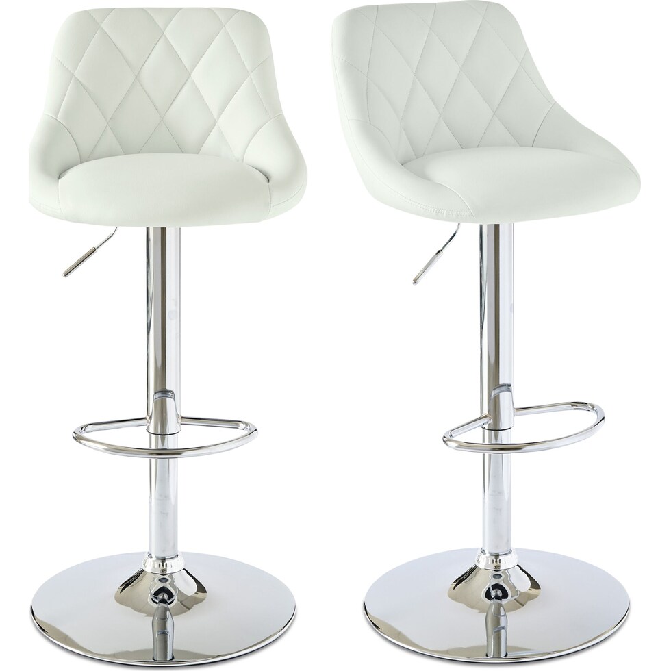 bandon white bar stool   
