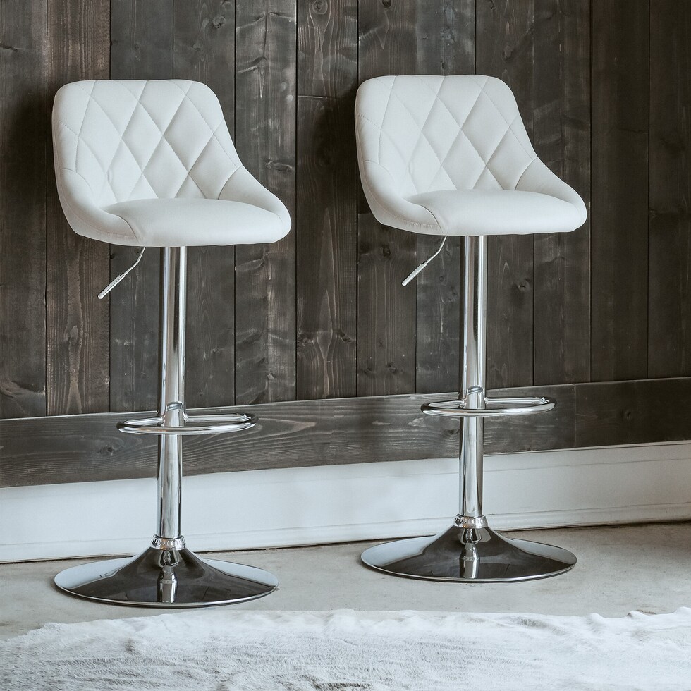 bandon white bar stool   