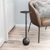 barbell black side table   