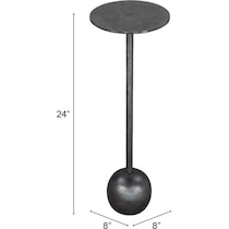 barbell black side table   