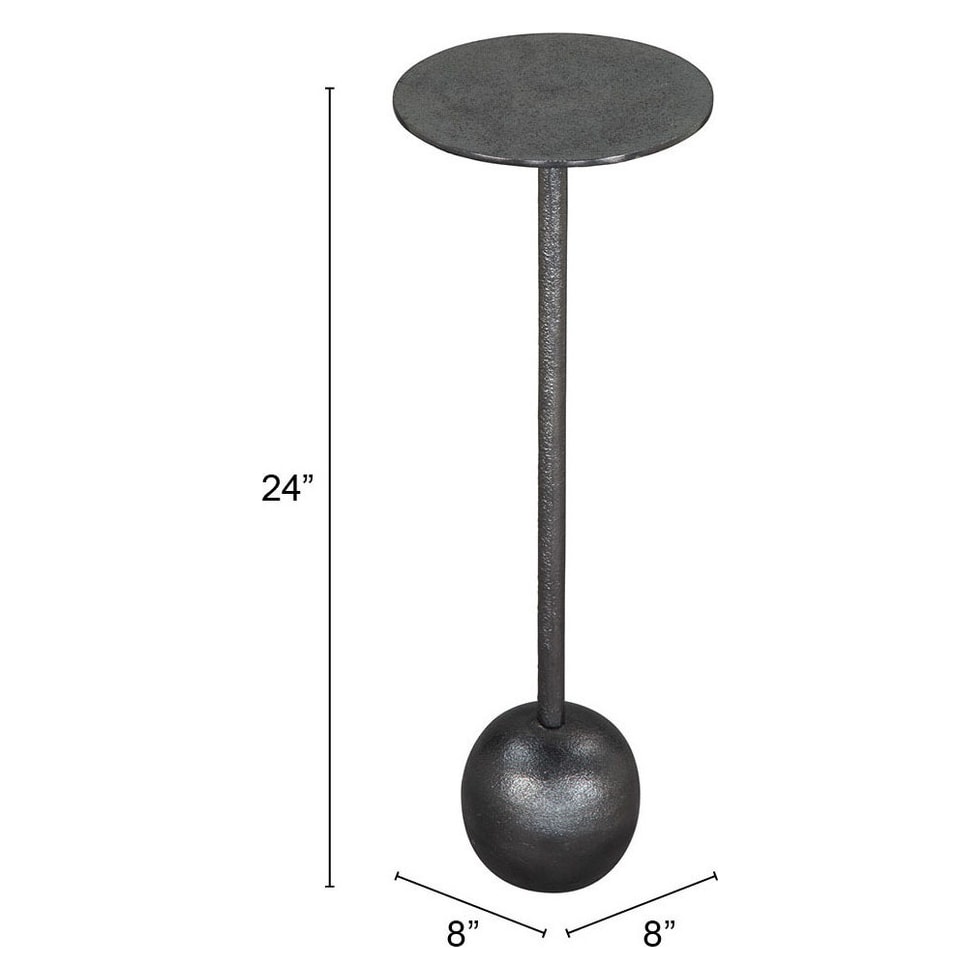 barbell black side table   