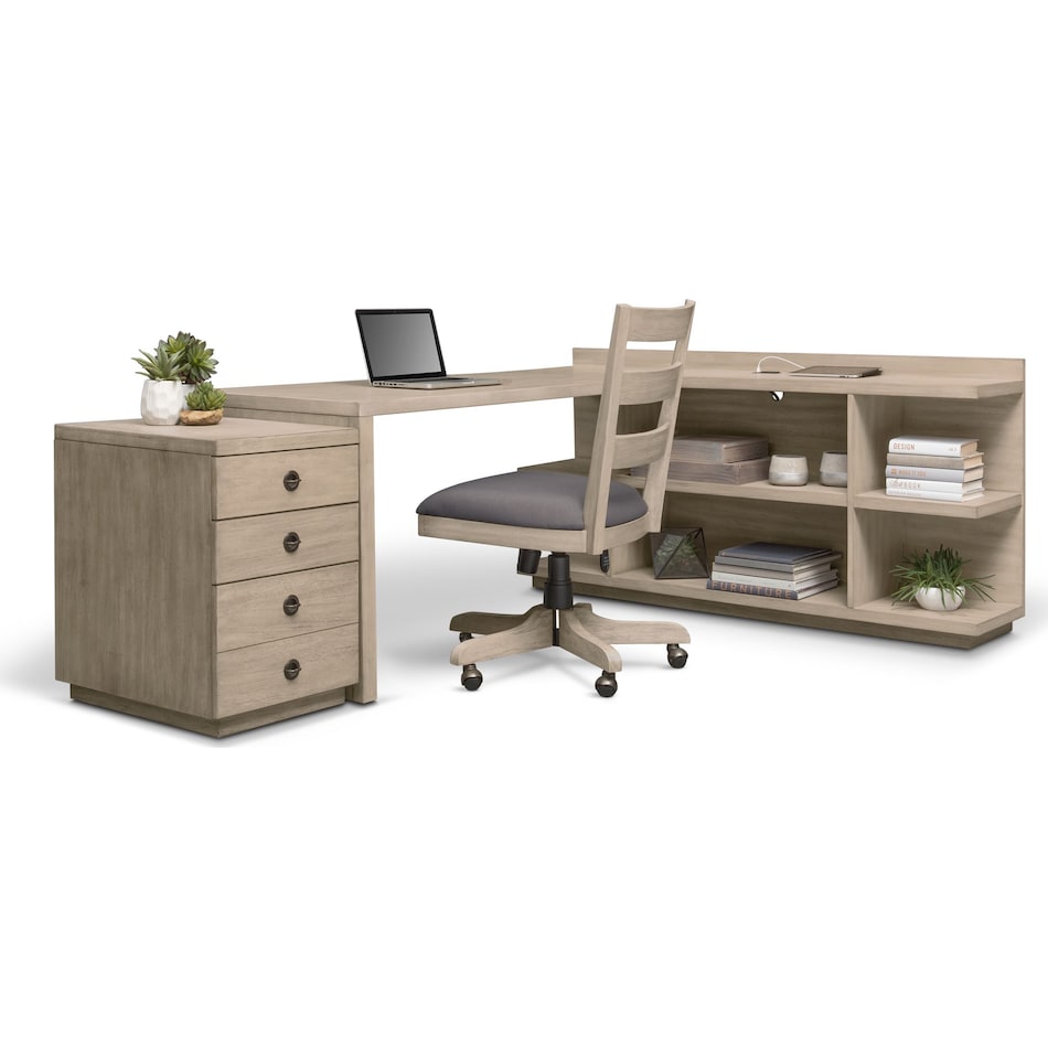 barclay gray l shaped desk   