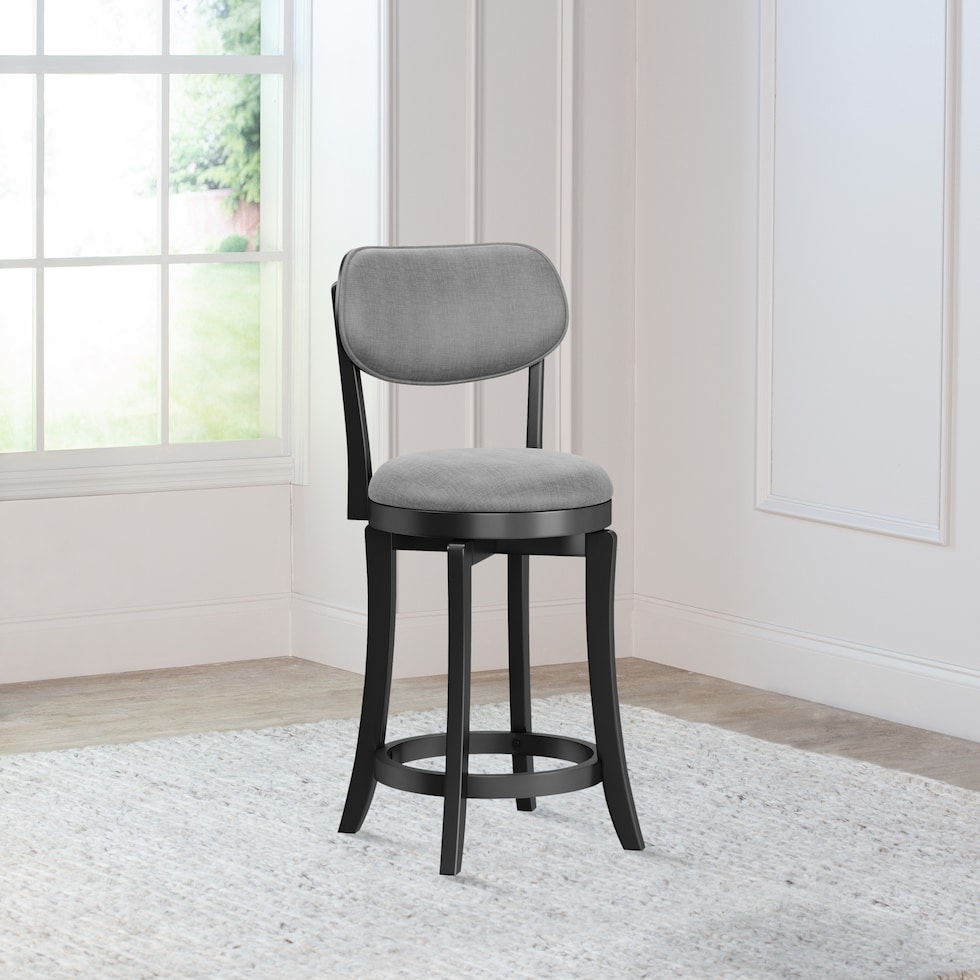 bari black counter height stool   