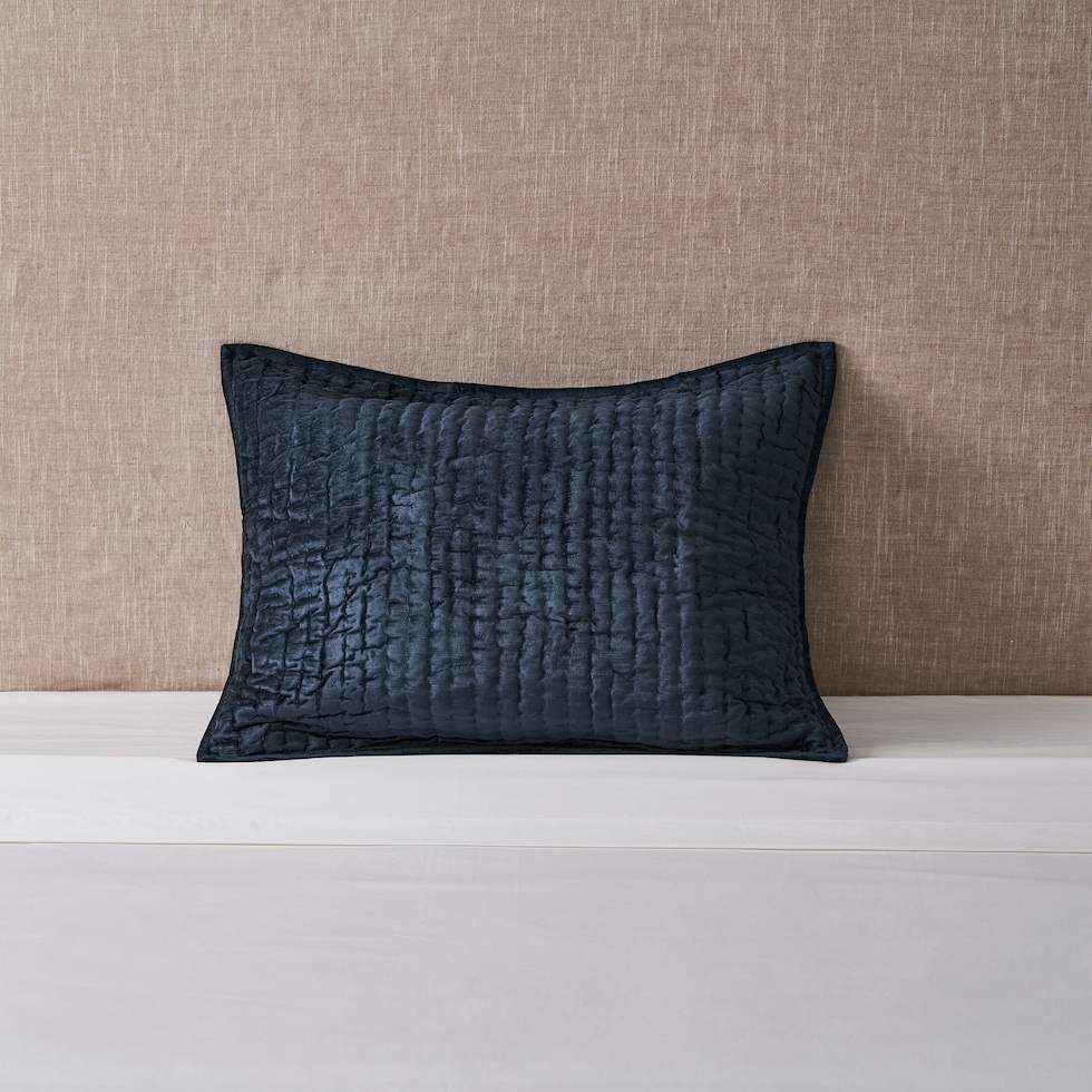 bari blue pillow sham   