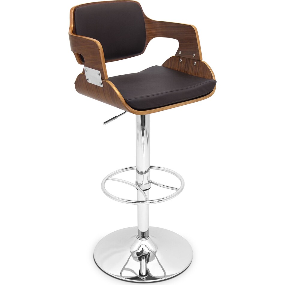 bari dark brown bar stool   