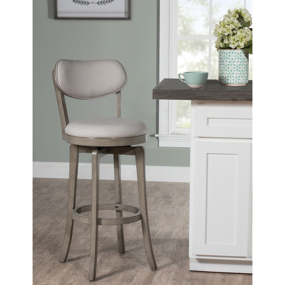 bari gray bar stool   