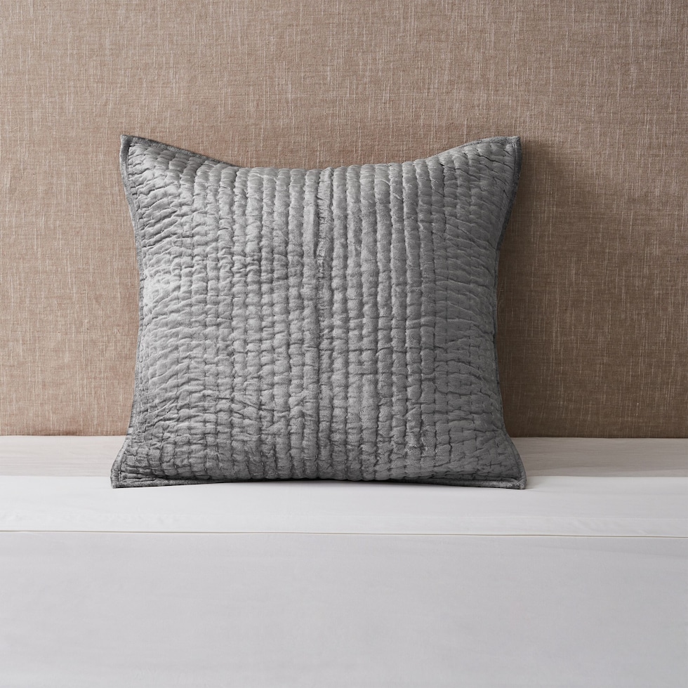 bari gray pillow sham   