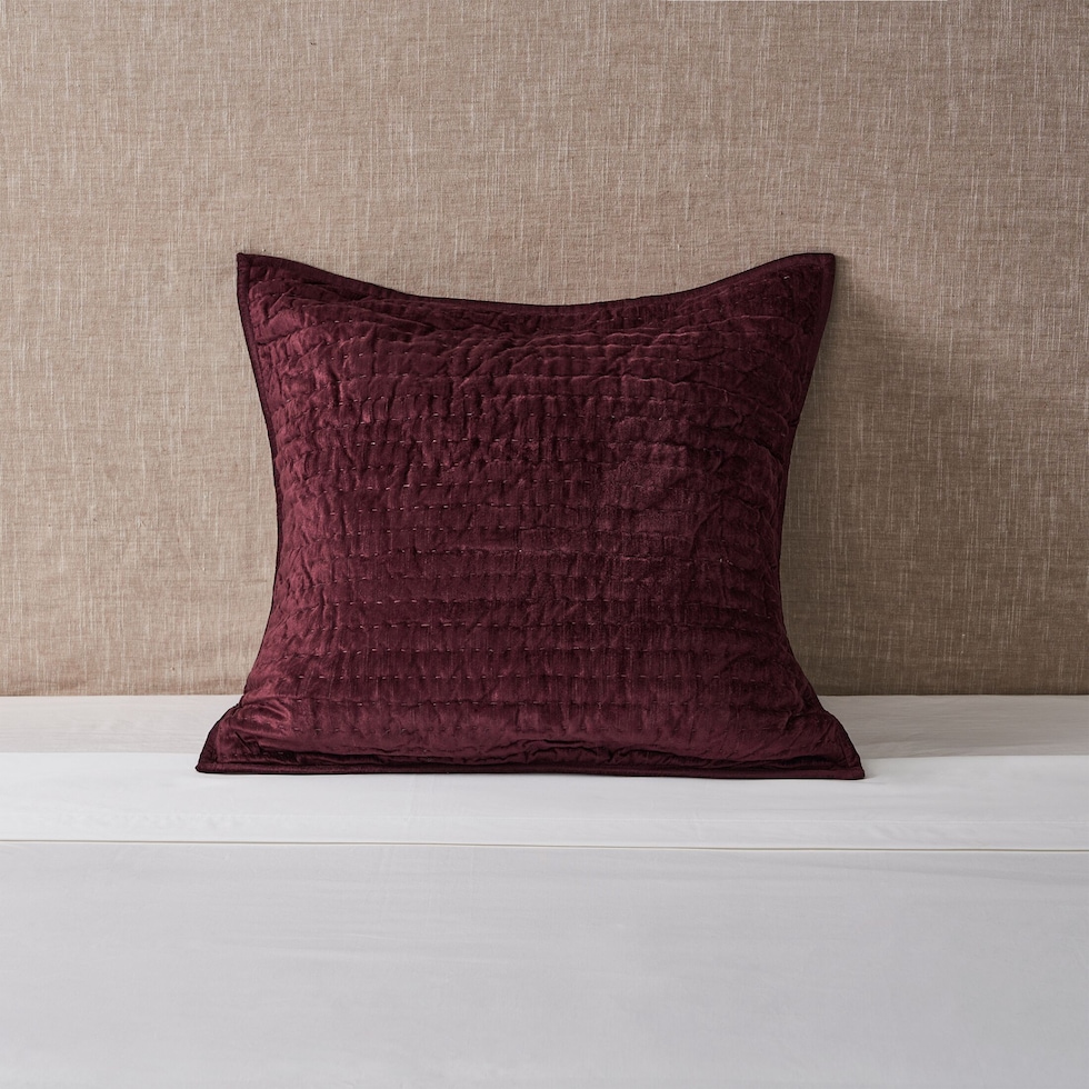 bari red pillow sham   