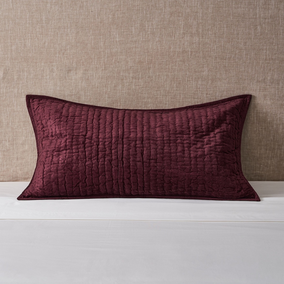 bari red pillow sham   