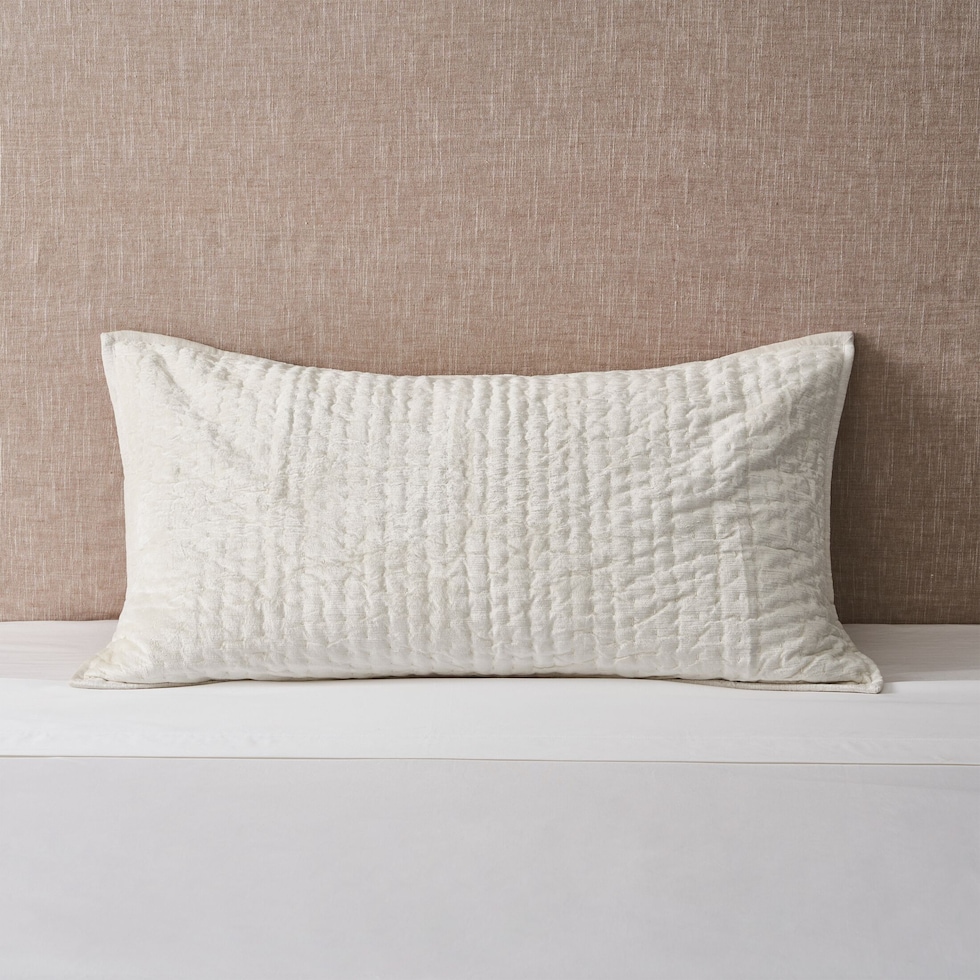 bari white pillow sham   