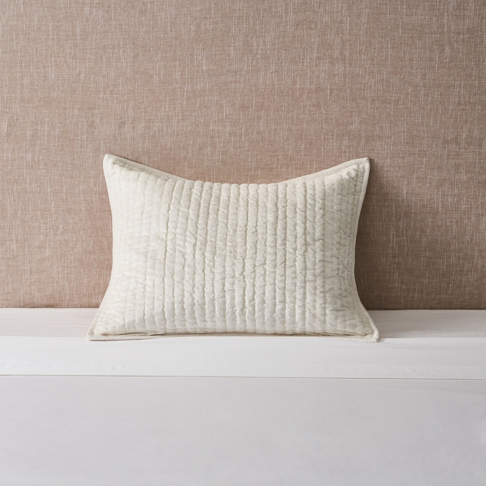 bari white pillow sham   