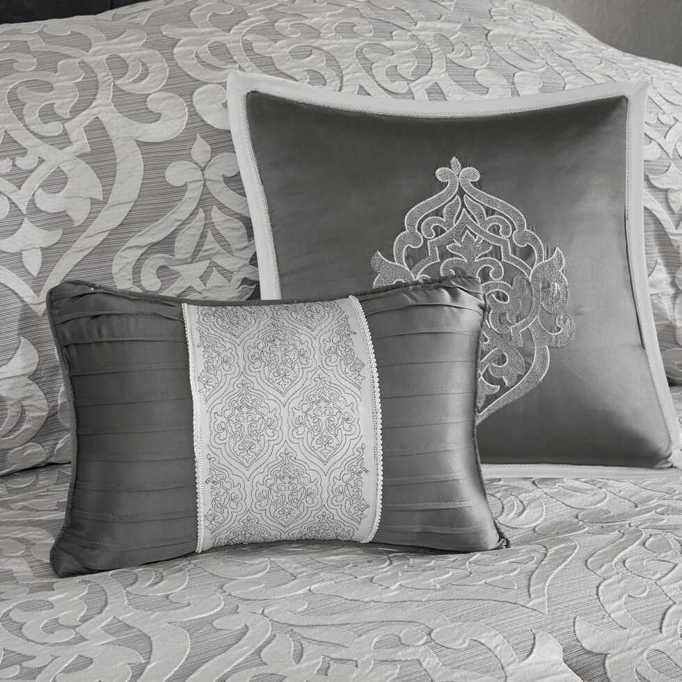 barker gray king bedding set   