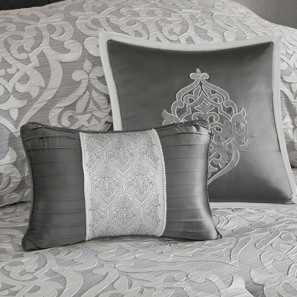 barker gray queen bedding set   