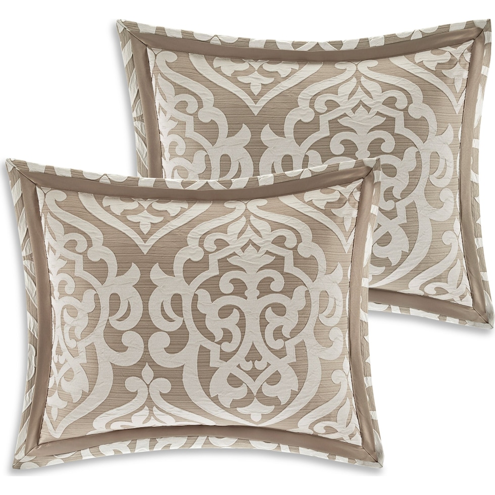 barker light brown california king bedding set   