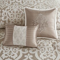 barker light brown king bedding set   