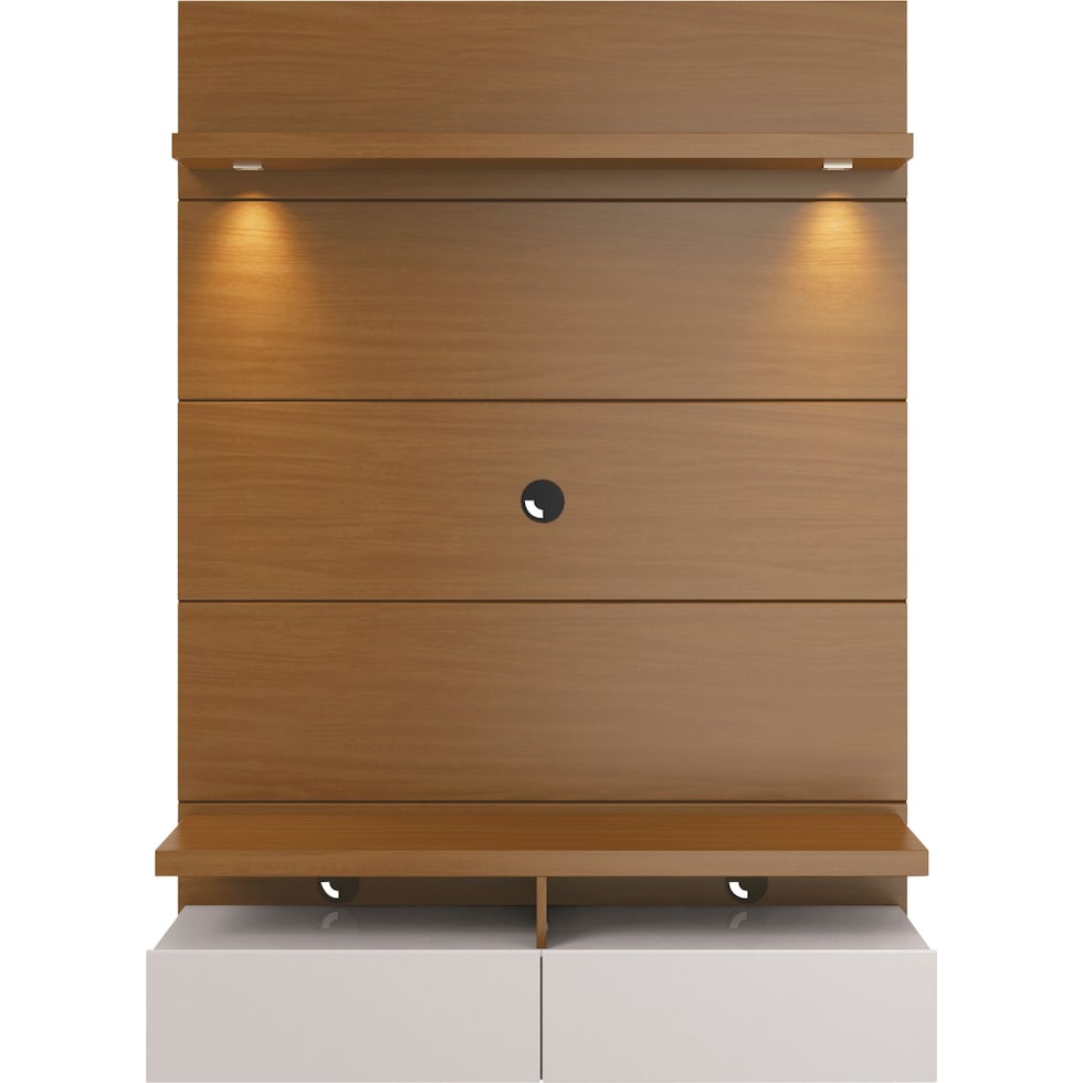 barlow off white maple entertainment wall unit   