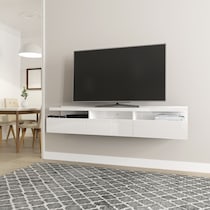 barlow white entertainment wall unit   