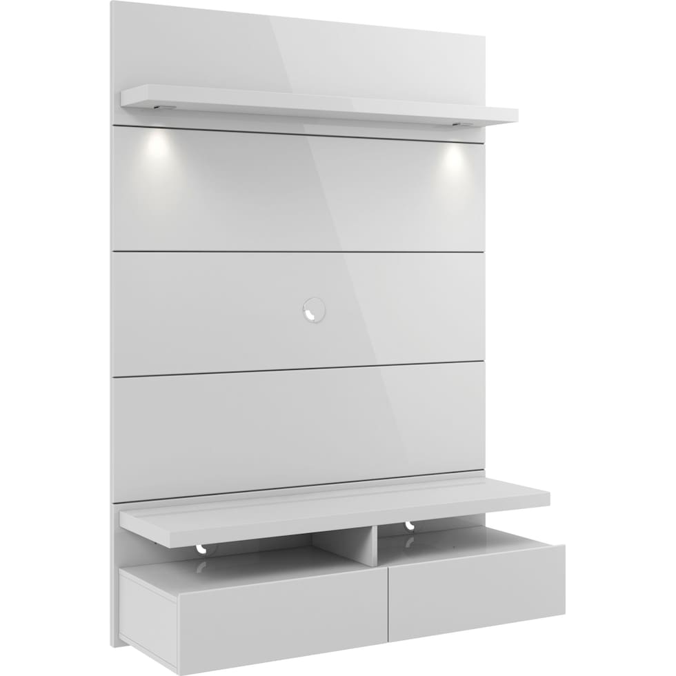 barlow white entertainment wall unit   