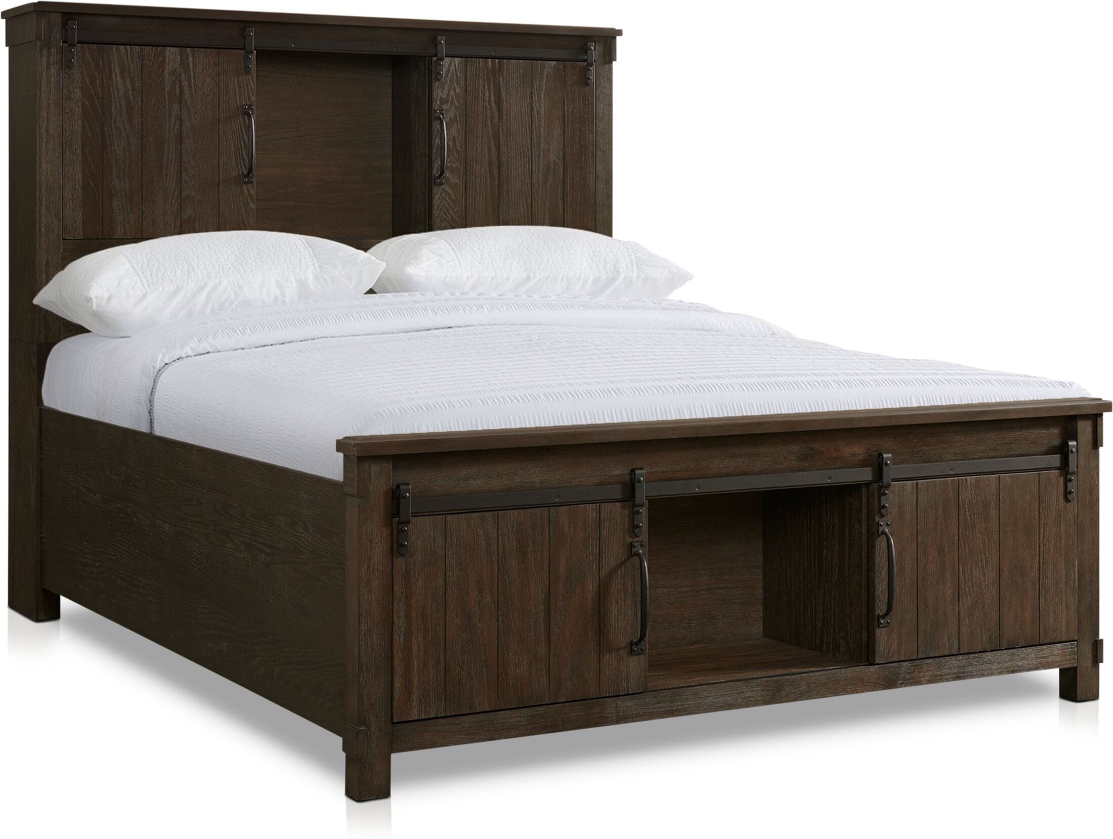 Barn door store bed frame king