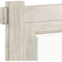 barn door white dresser & mirror   