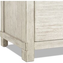 barn door white dresser & mirror   