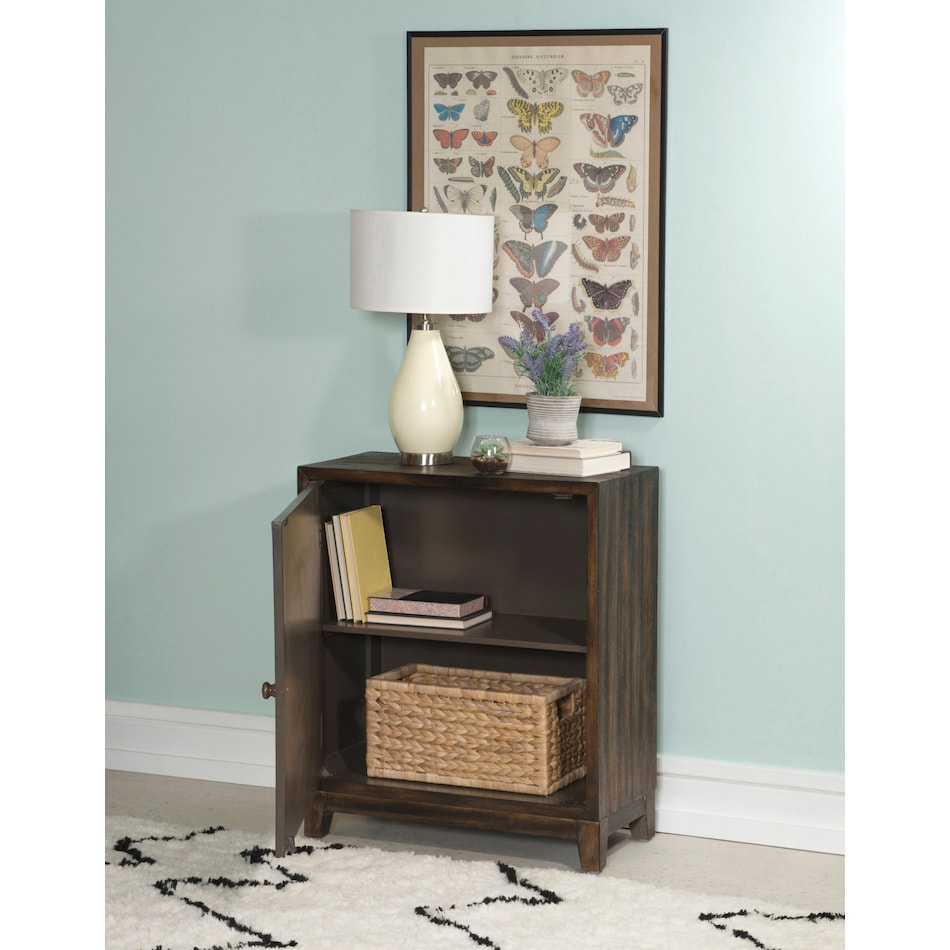 barnett dark brown accent cabinet   