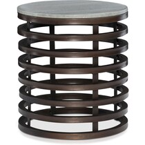 barney gray side table   
