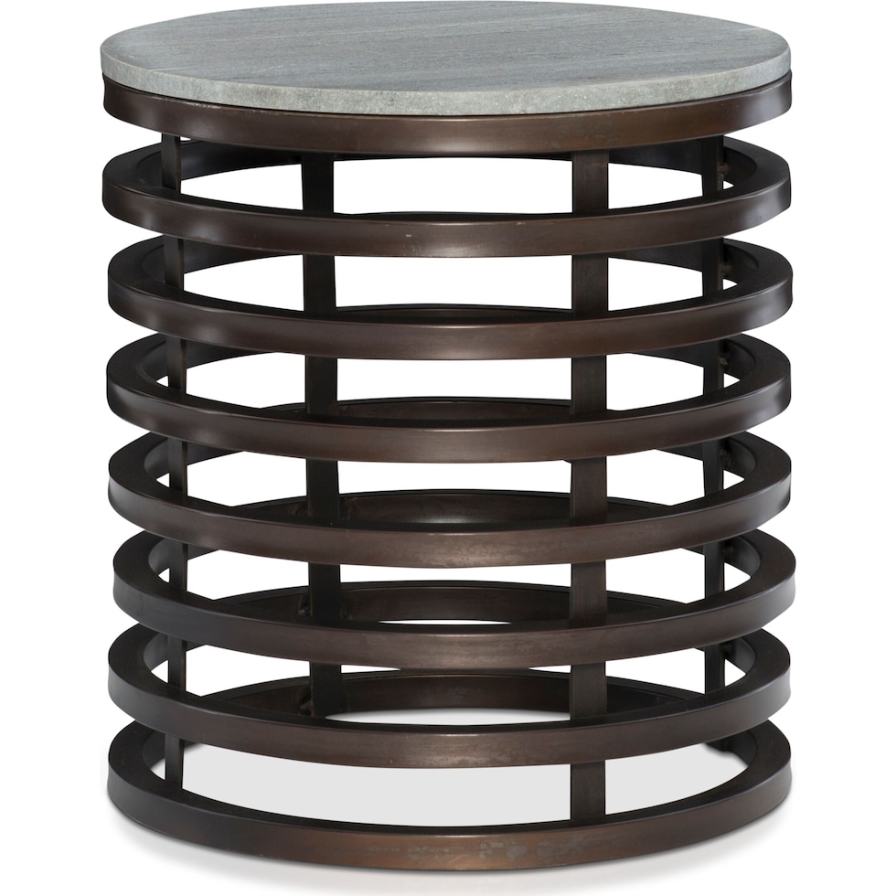 barney gray side table   