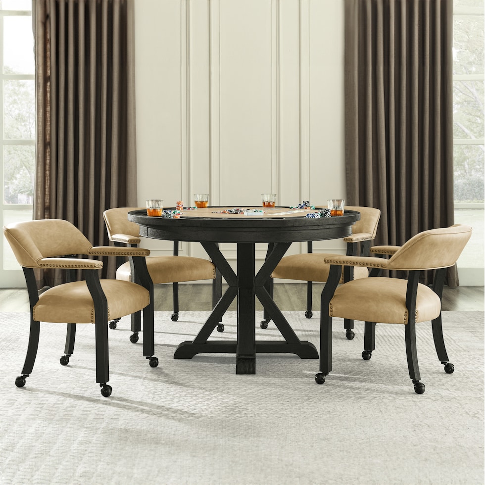 barrett black gaming table   