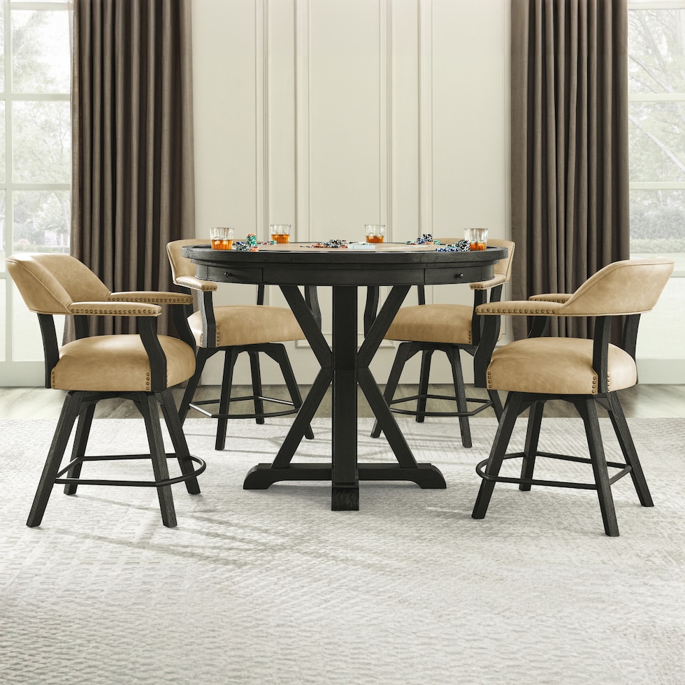 barrett black gaming table   