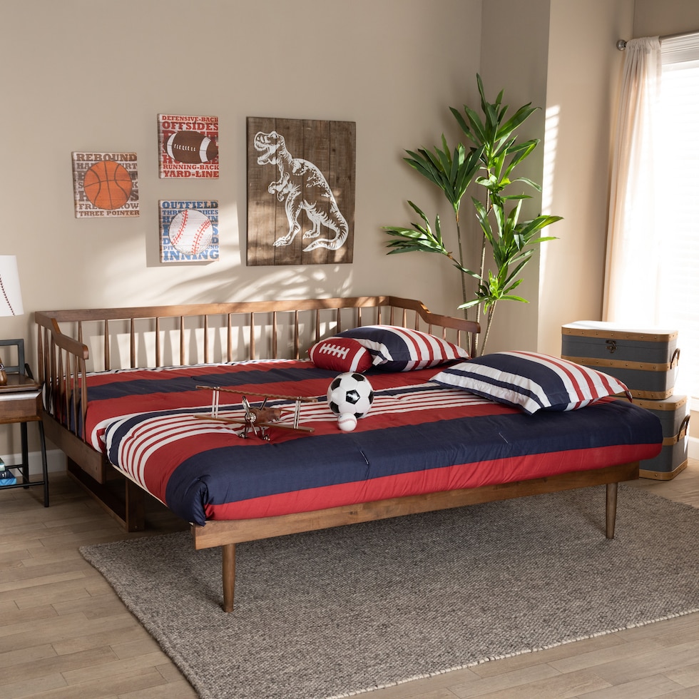 barrett dark brown twin bed   