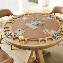 barrett light brown gaming table   