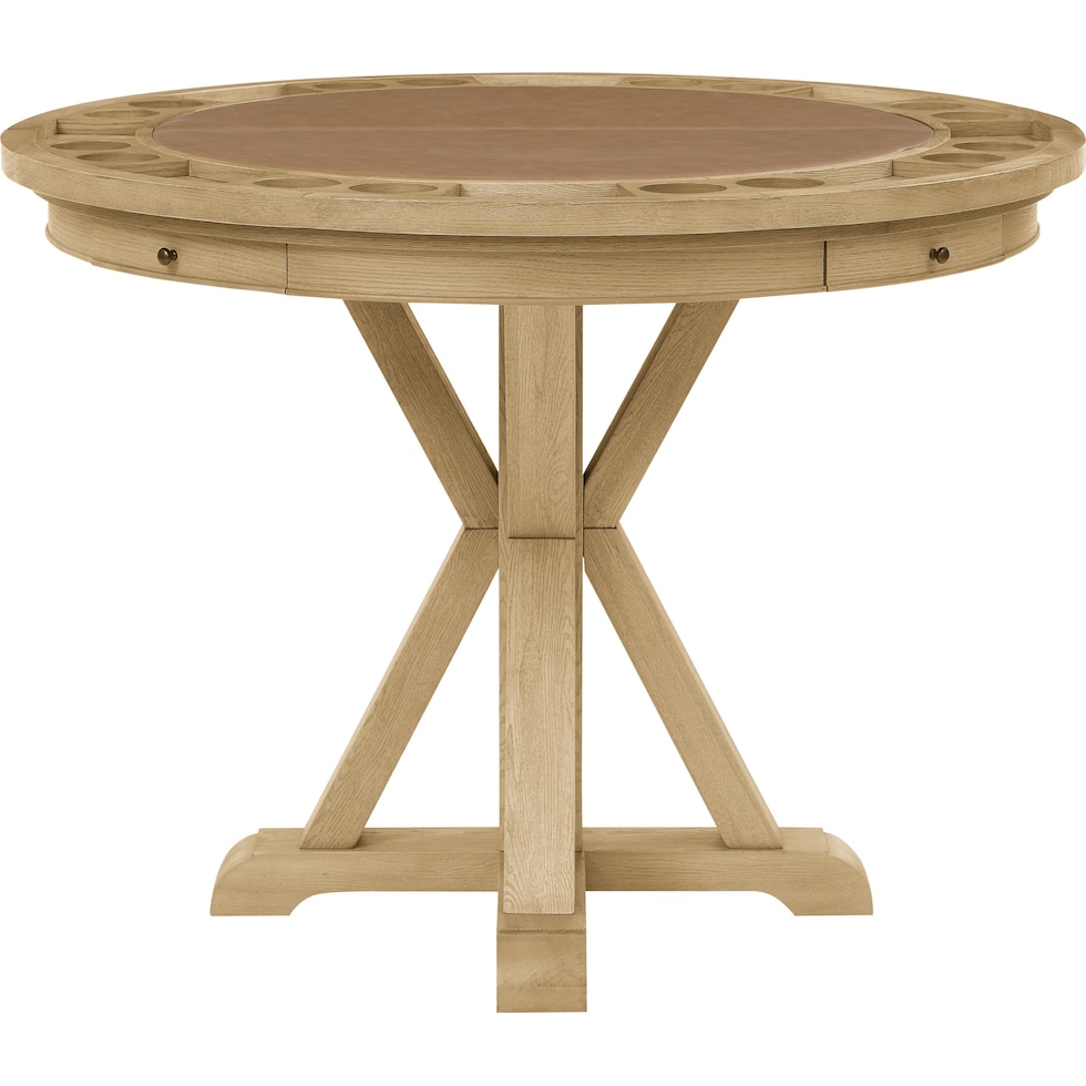 barrett light brown gaming table   