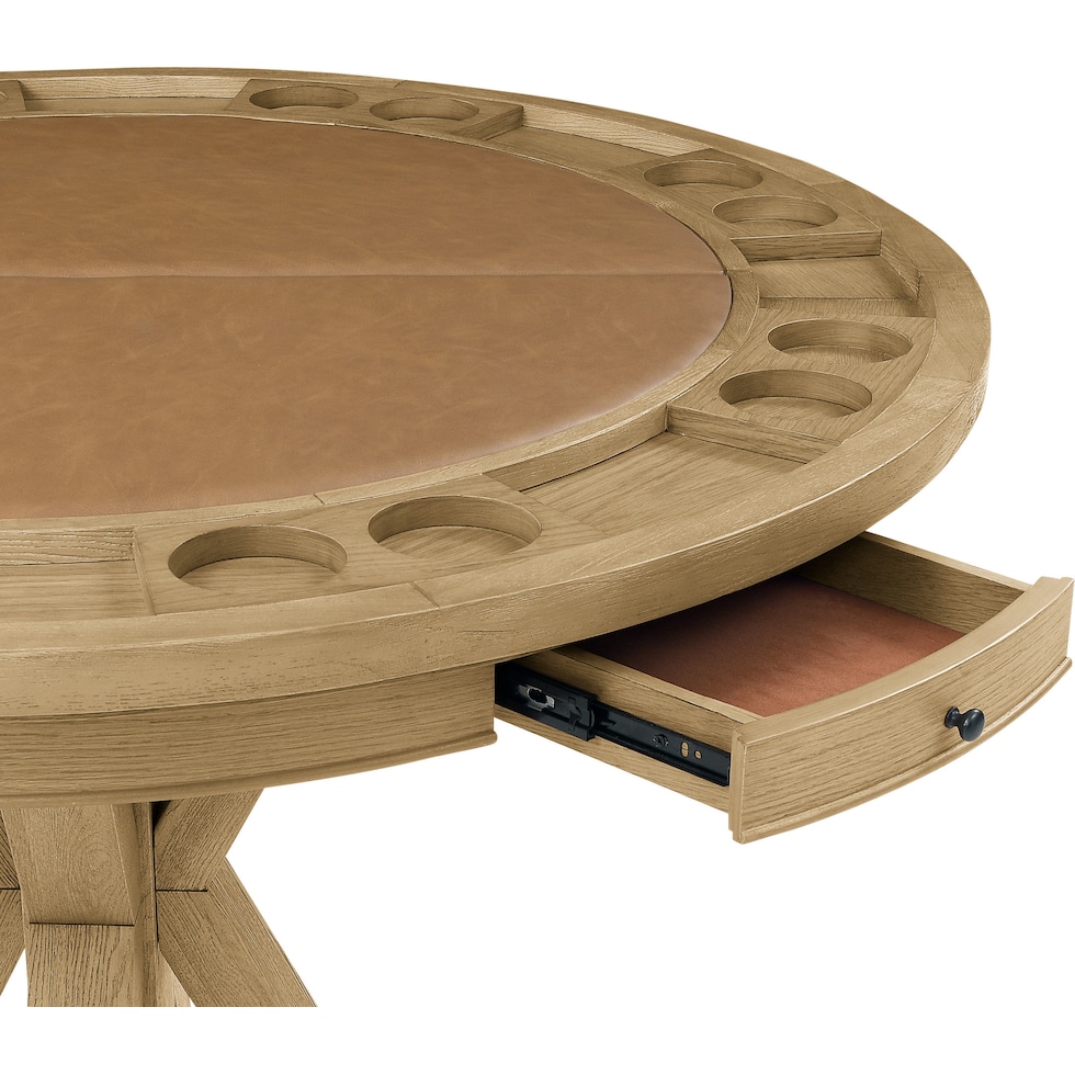 barrett light brown gaming table   