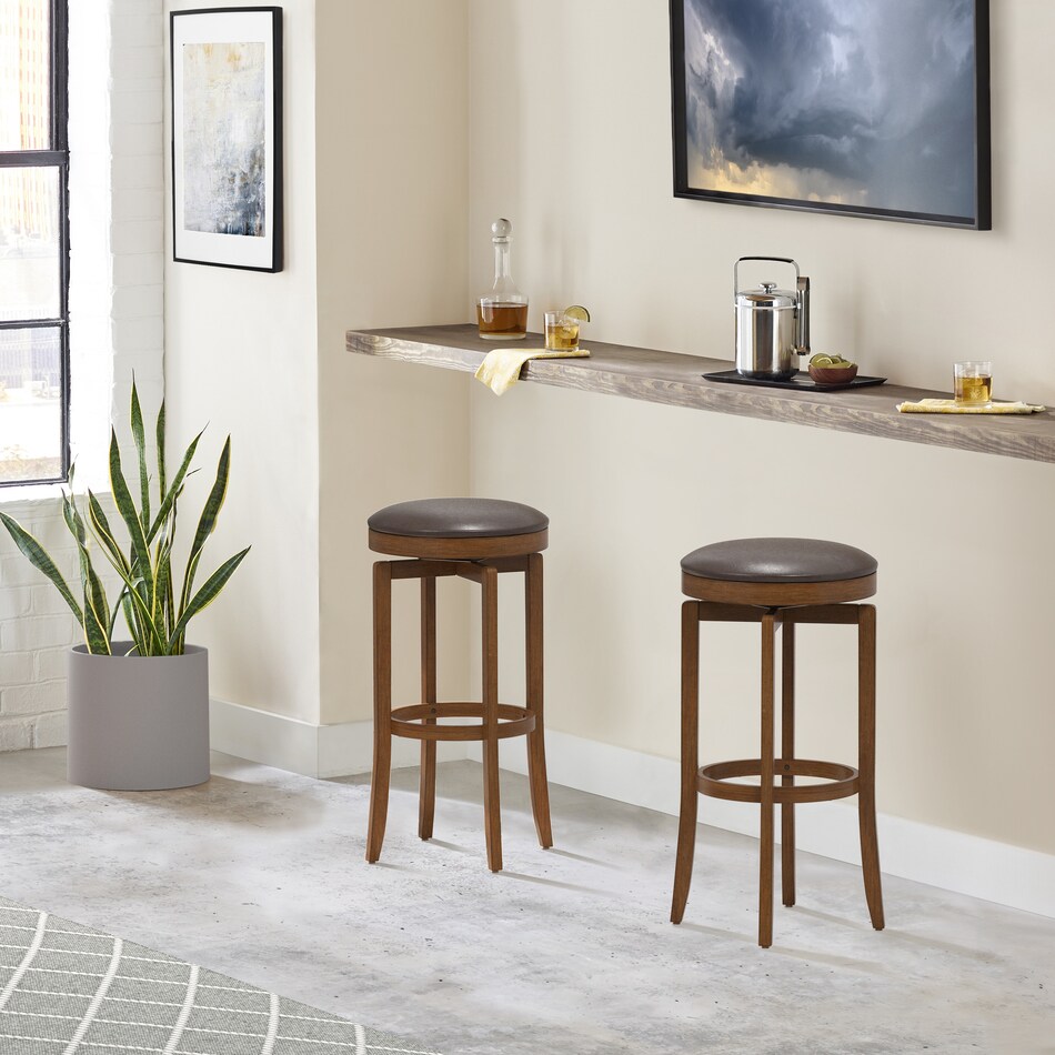 bartly dark brown bar stool   