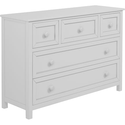 Bartly 5 Drawer Dresser - White