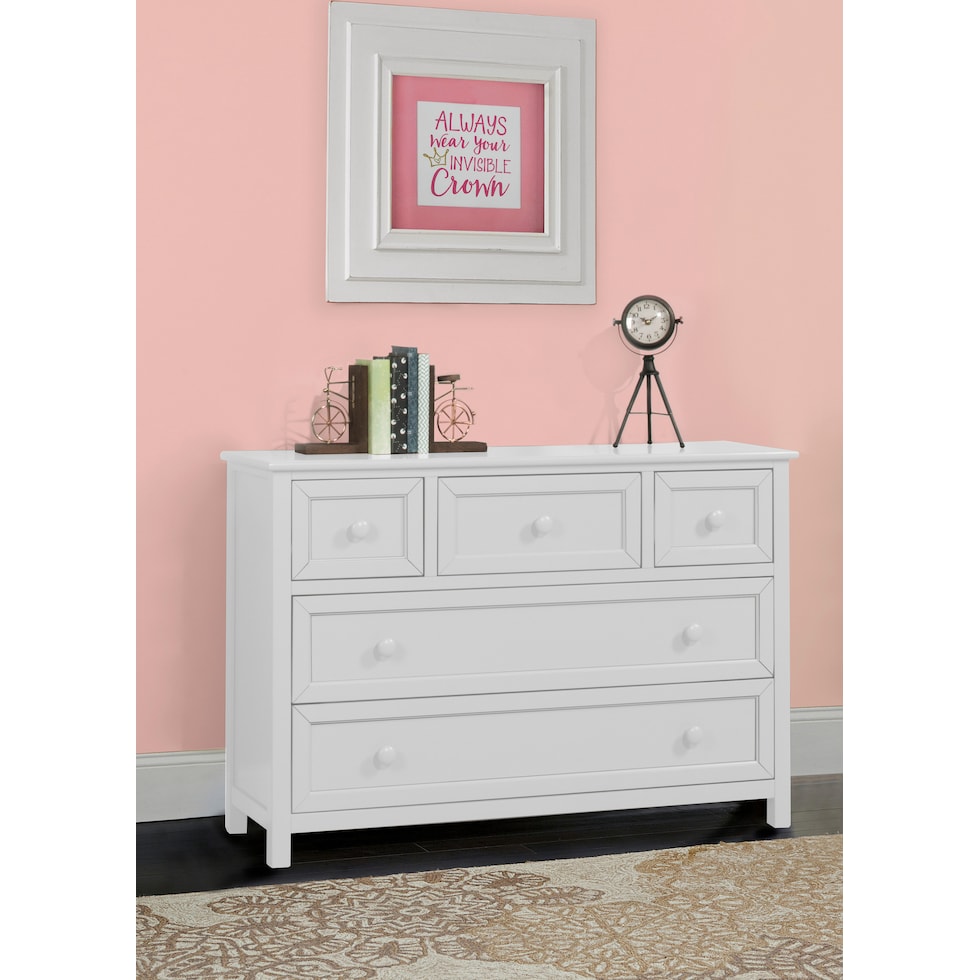 bartly white dresser   