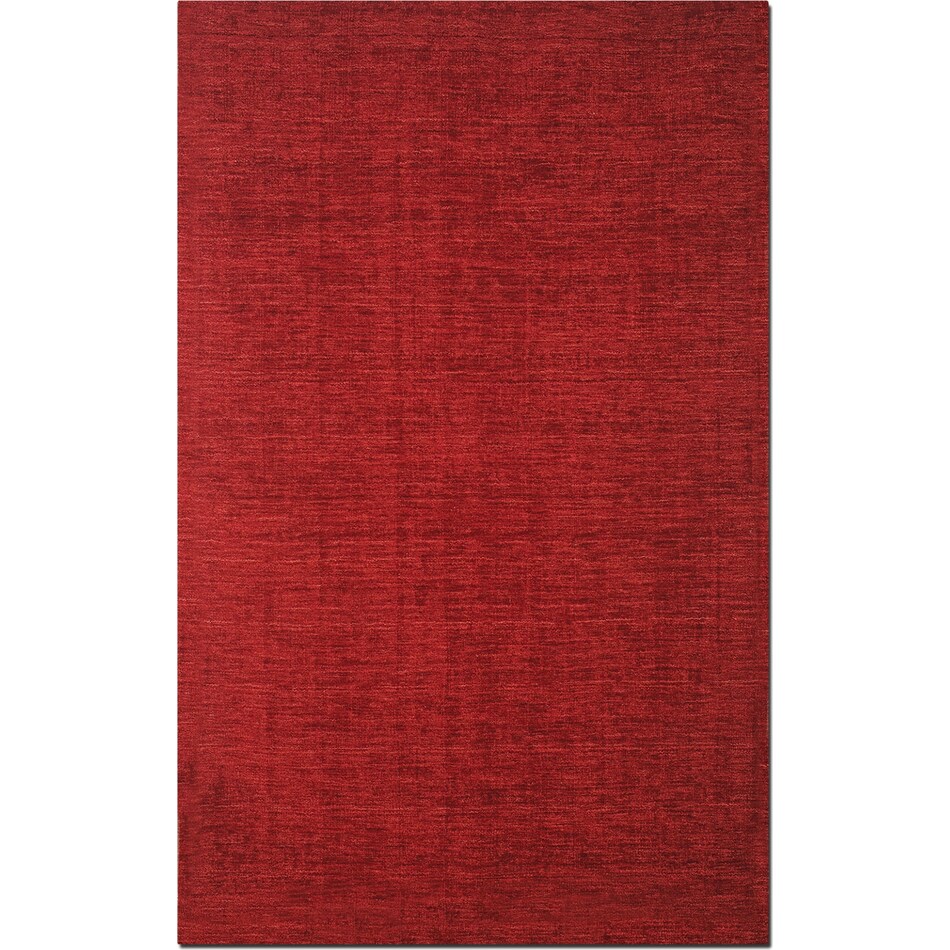 basics red red area rug ' x '   