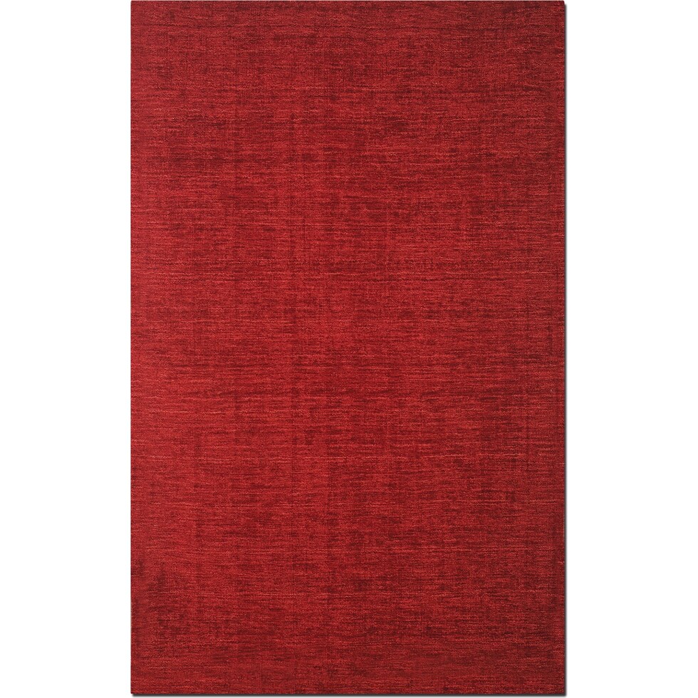 basics red red area rug ' x '   