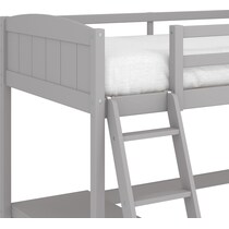 bassel gray twin loft bed with desk   