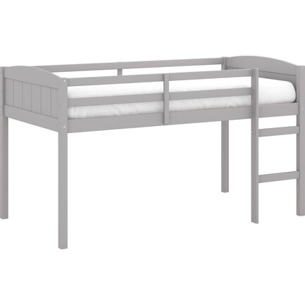 Bassel Twin Loft Bed with Ladder - Gray
