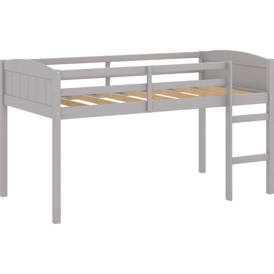 bassel gray twin loft bed   
