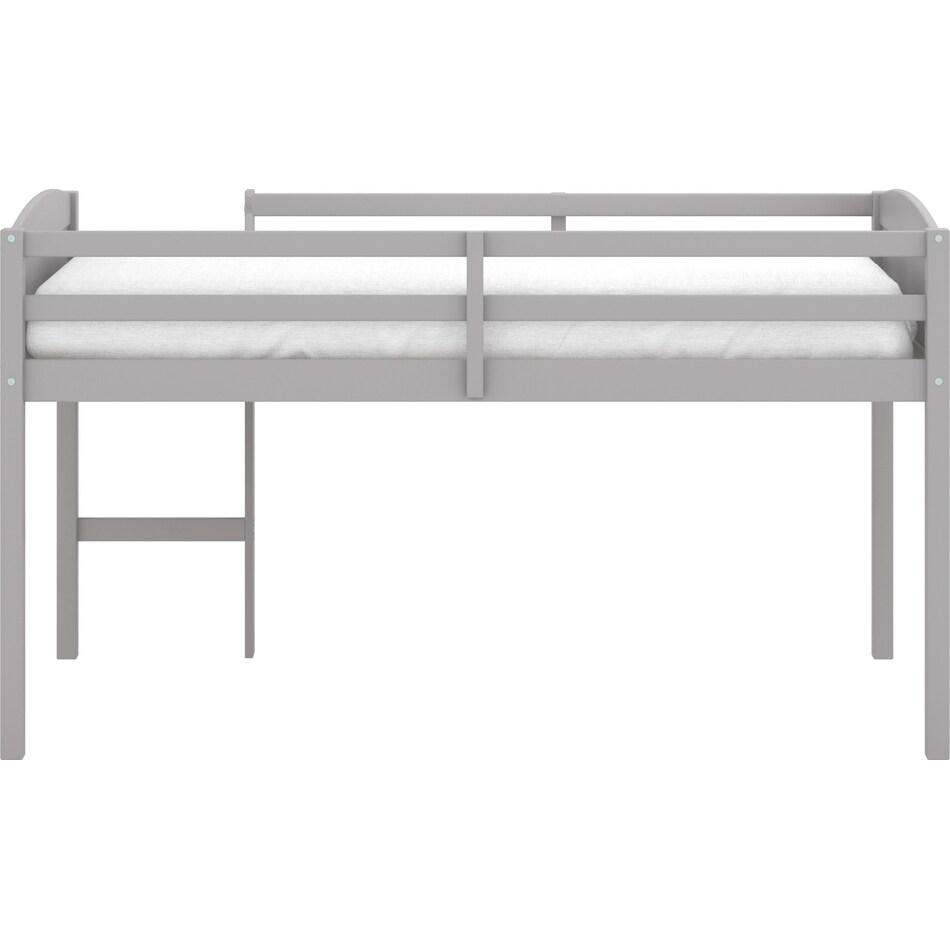 bassel gray twin loft bed   