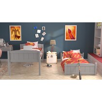 bassel gray twin over twin bunk bed   