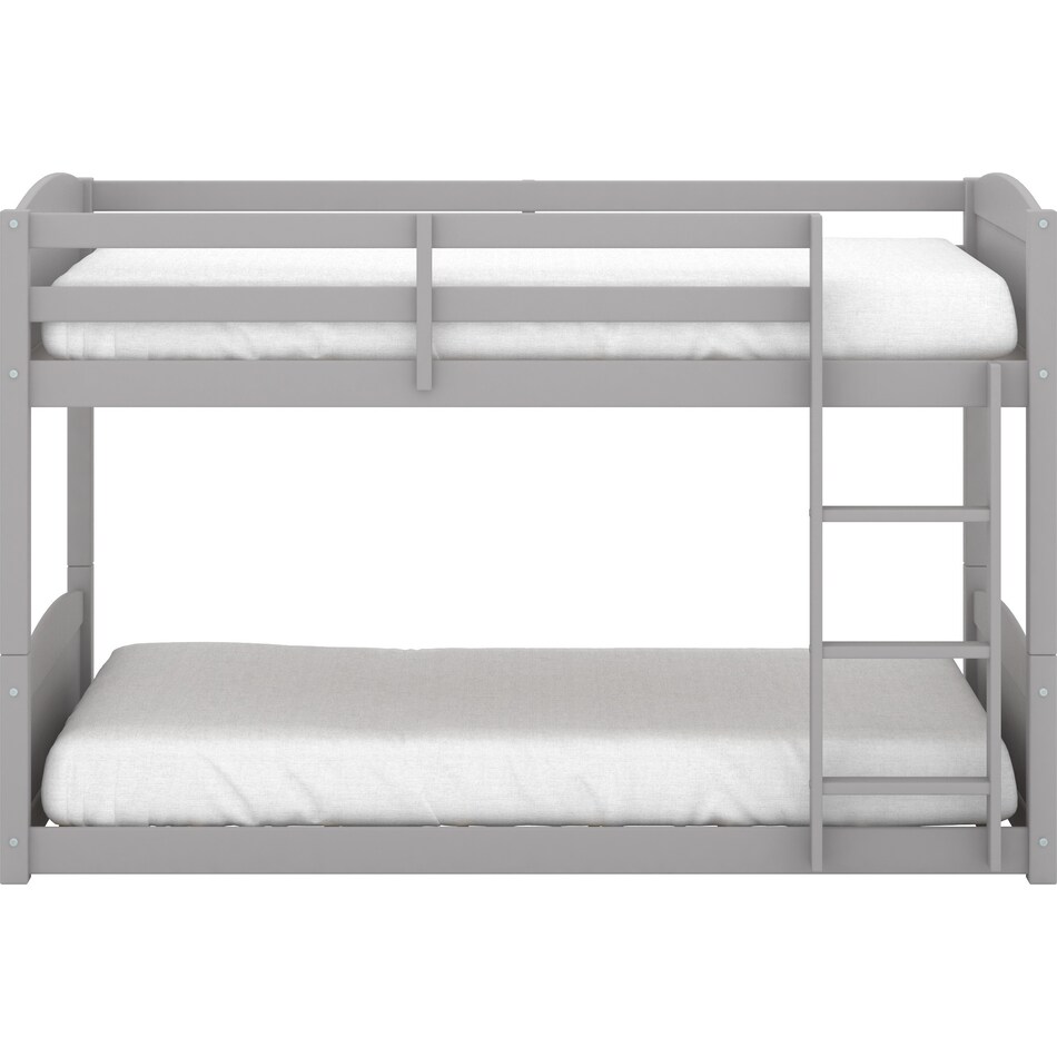 bassel gray twin over twin bunk bed   